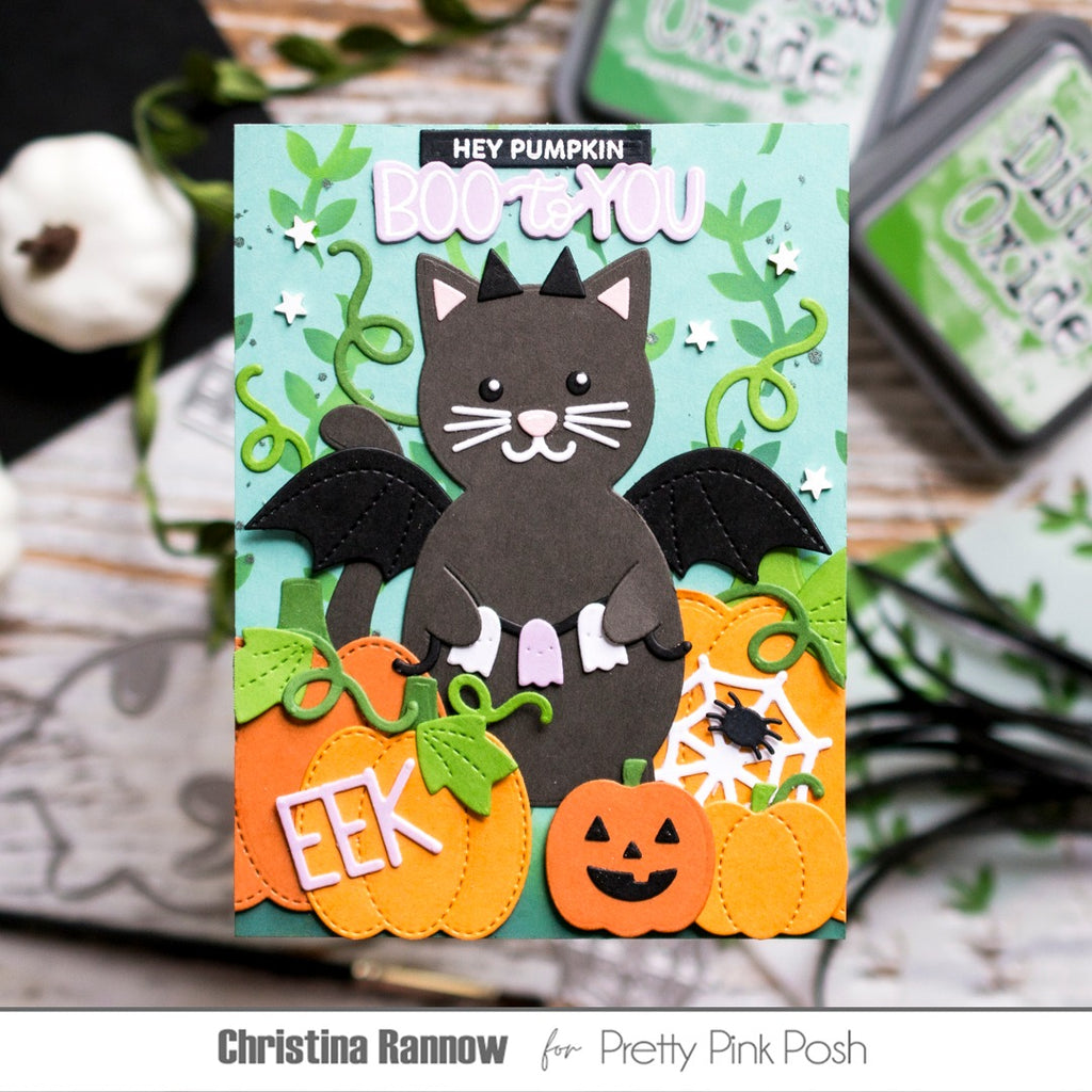 Pretty Pink Posh Cat Holder Dies pumpkins