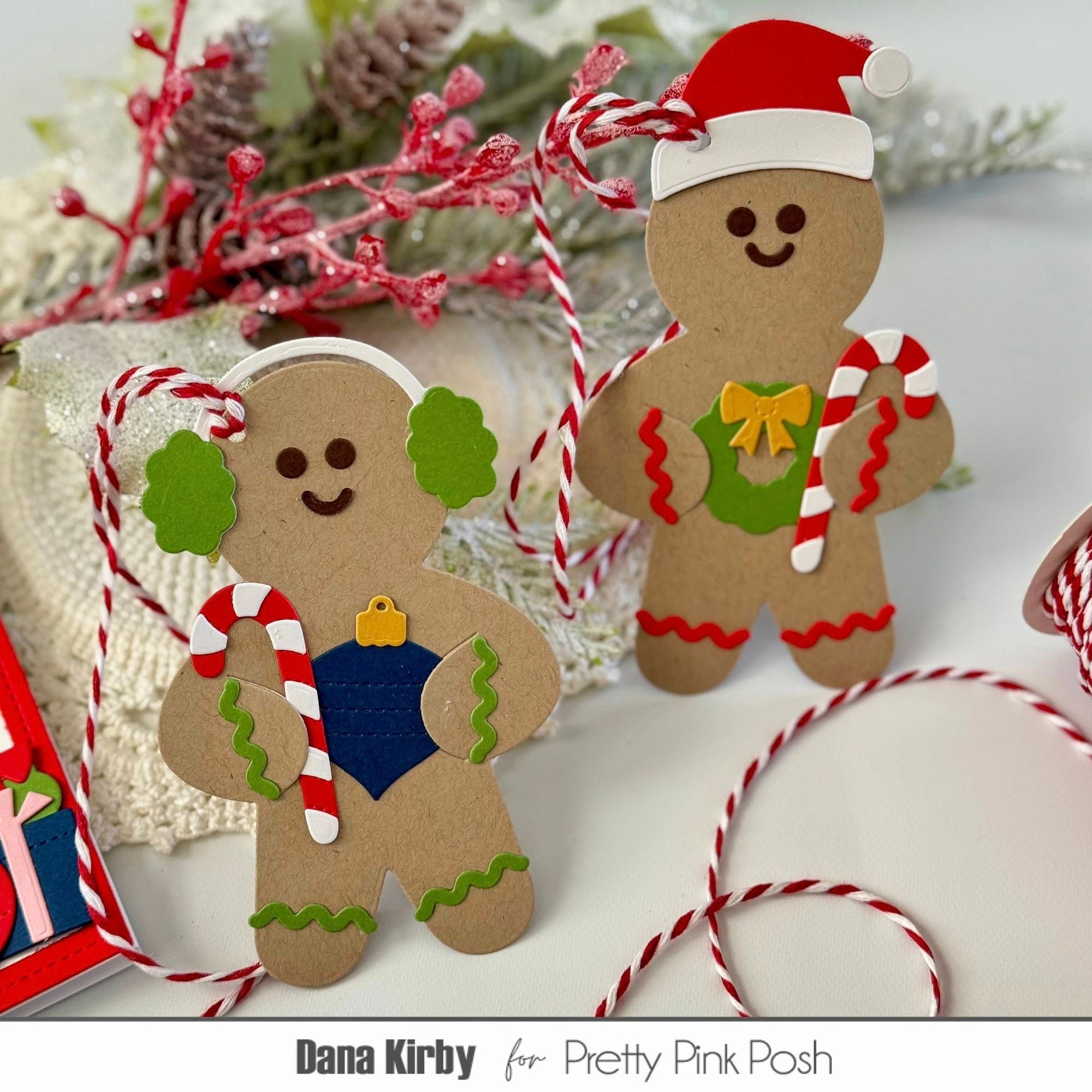 Pretty Pink Posh Christmas Holder Additions Dies ornament