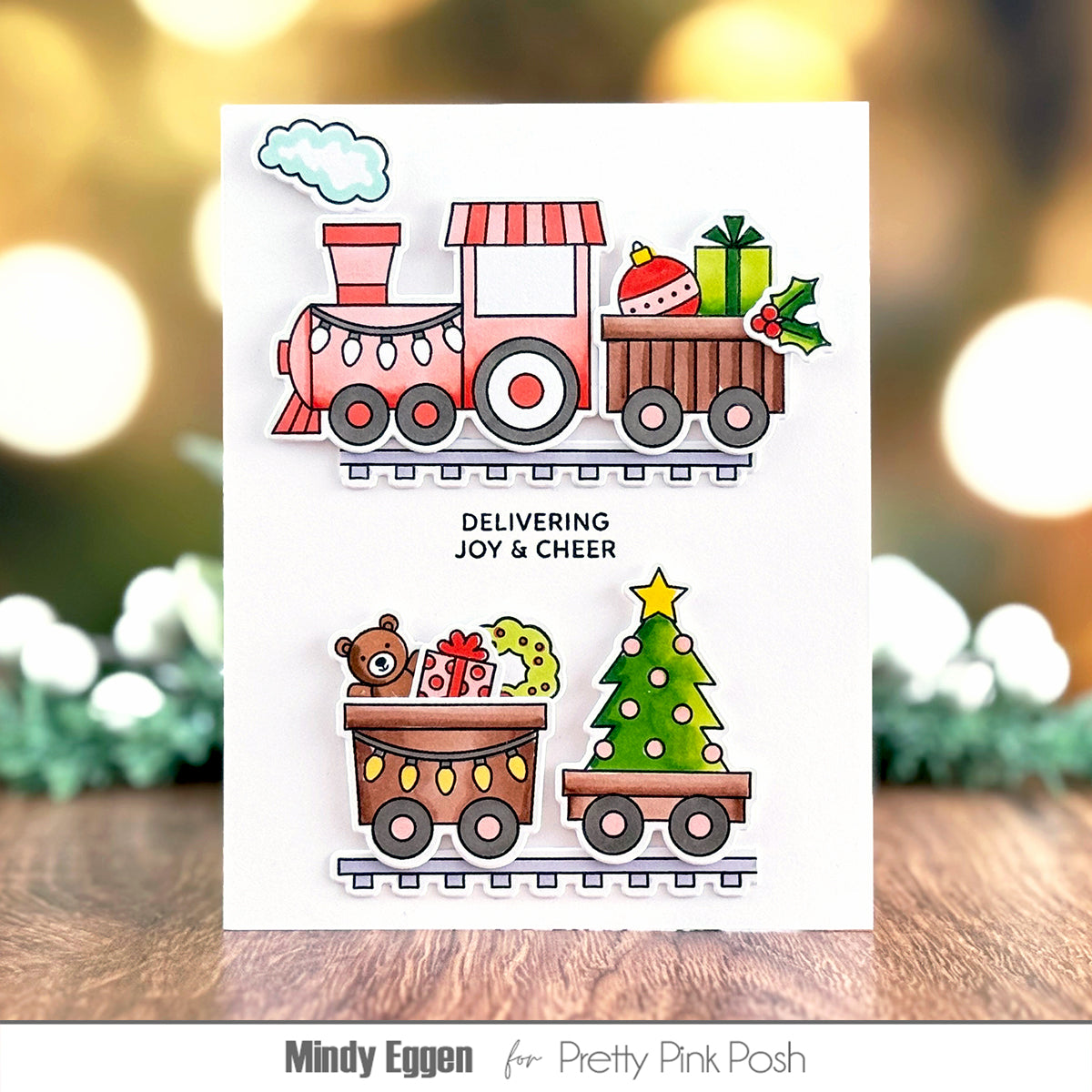 Pretty Pink Posh Christmas Train Dies joy