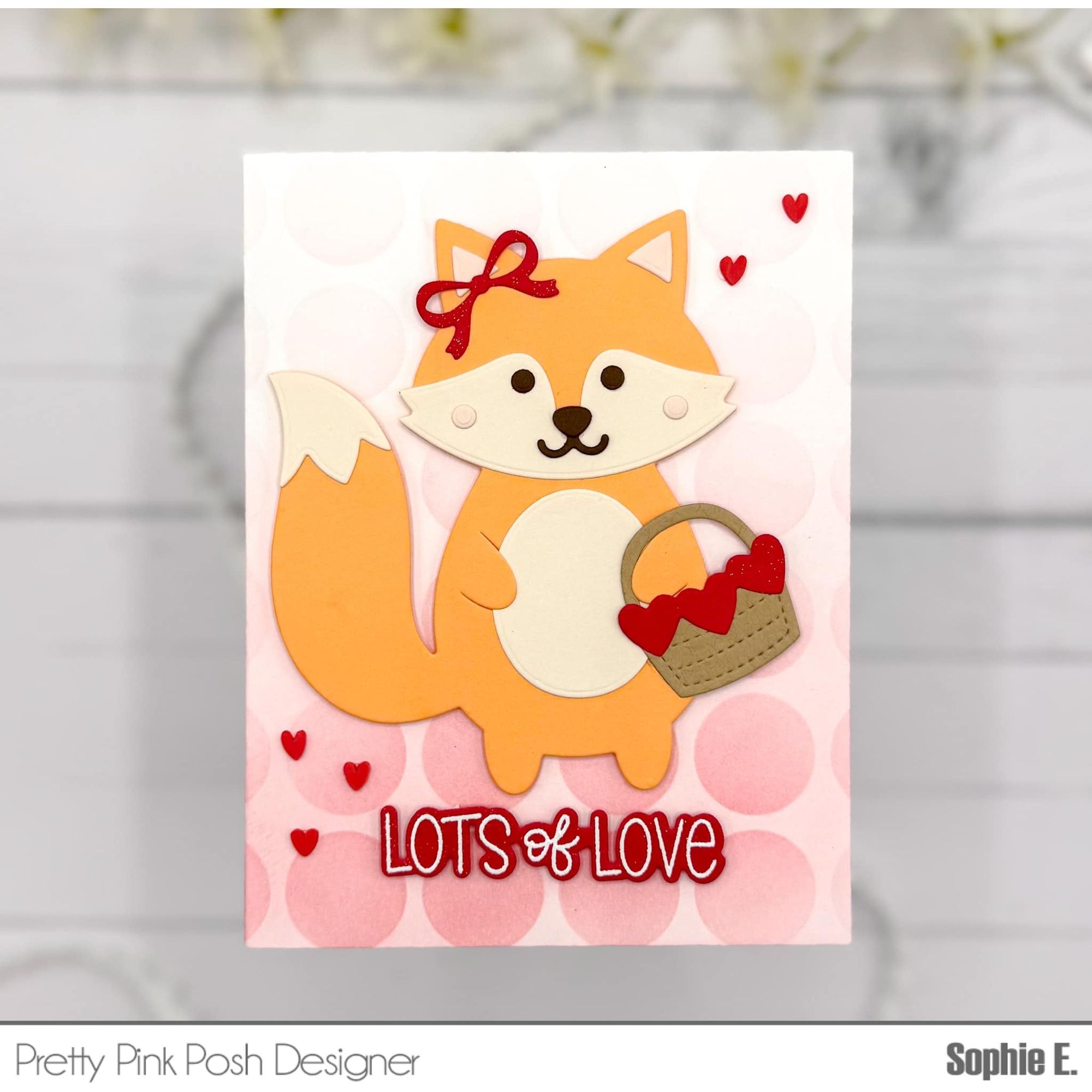 Pretty Pink Posh Circle Grid Stencil love