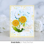 Pretty Pink Posh Dandelion Background Stencil friend