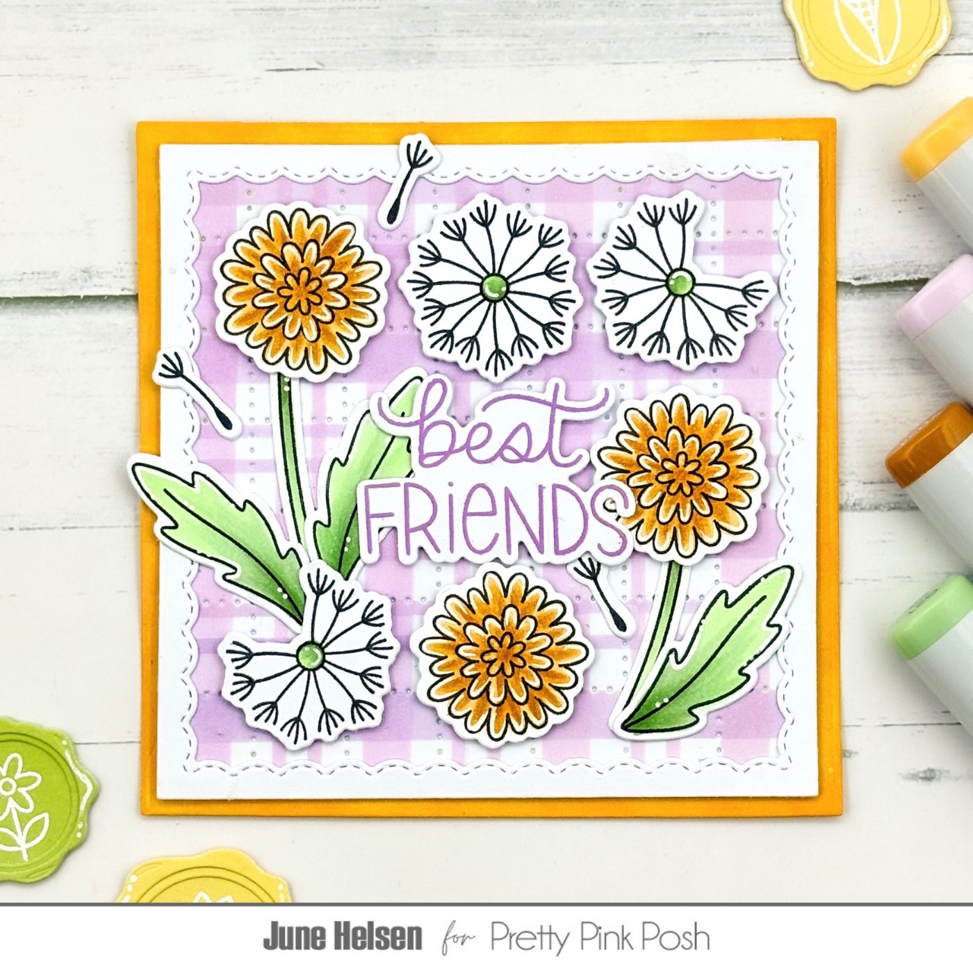 Pretty Pink Posh Dandelions Dies best friends