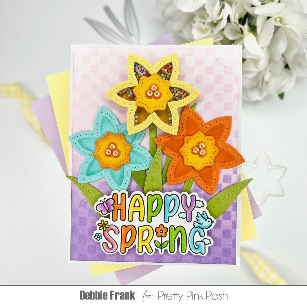 Pretty Pink Posh Easter Word Scenes Dies daffodils | color-code:ALT01