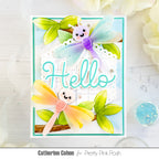Pretty Pink Posh Eyelet Hexagons Dies dragonflies