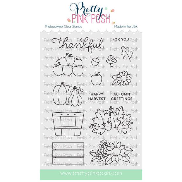 Pretty Pink Posh Fall Harvest Clear Stamps