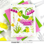 Pretty Pink Posh Friend Greetings Dies flowers