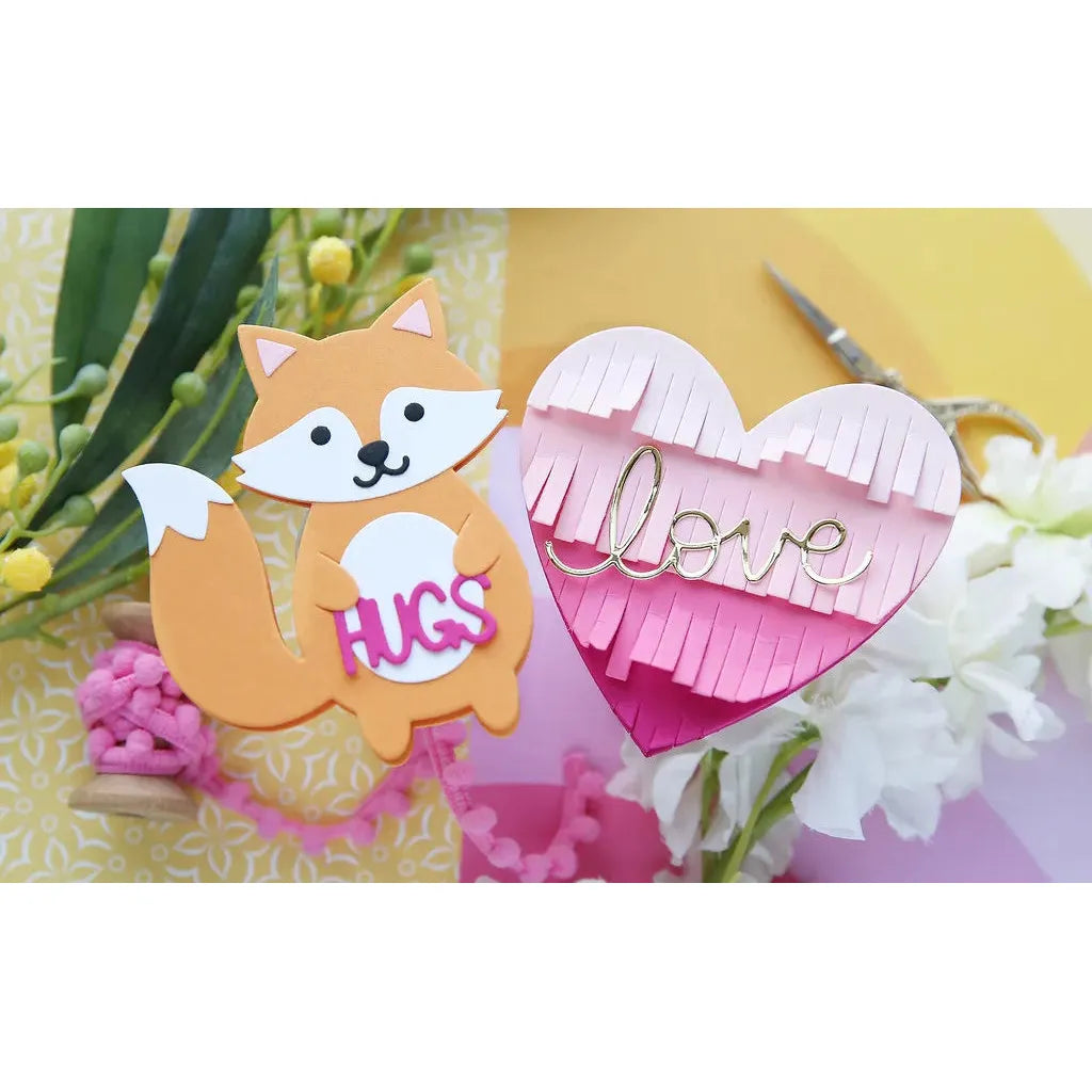 Pretty Pink Posh Fringe Heart Dies fox | color-code:ALT02
