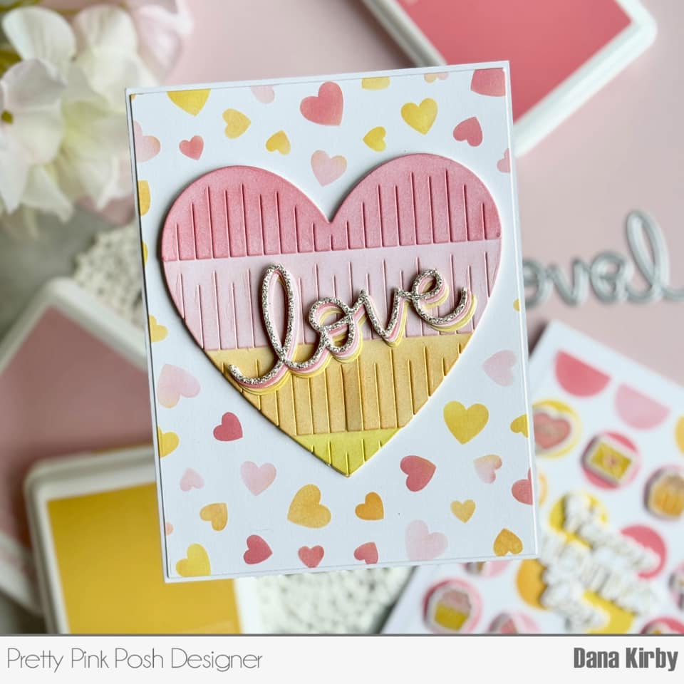 Pretty Pink Posh Fringe Heart Dies love