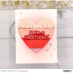Pretty Pink Posh Fringe Heart Dies sweetheart