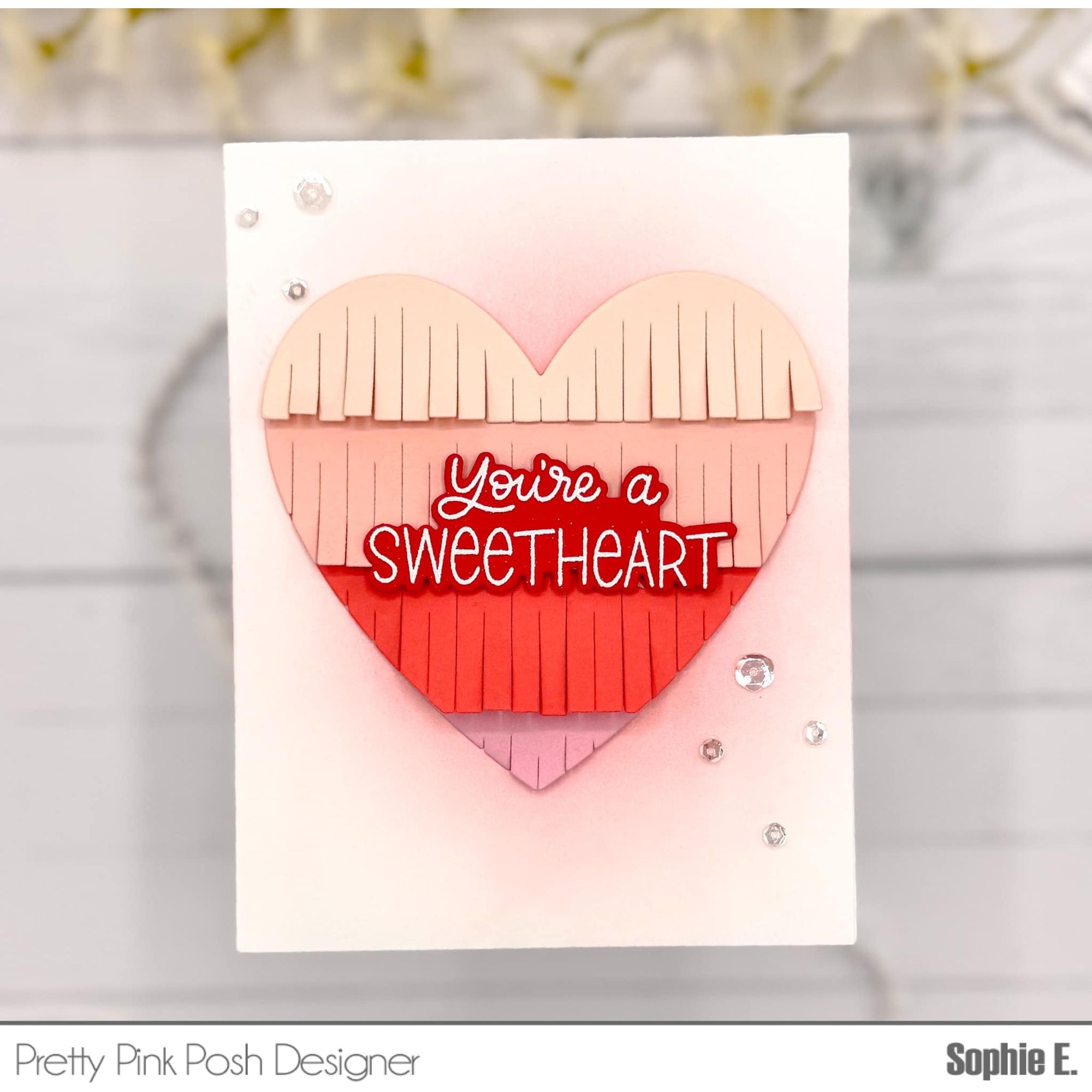 Pretty Pink Posh Fringe Heart Dies sweetheart