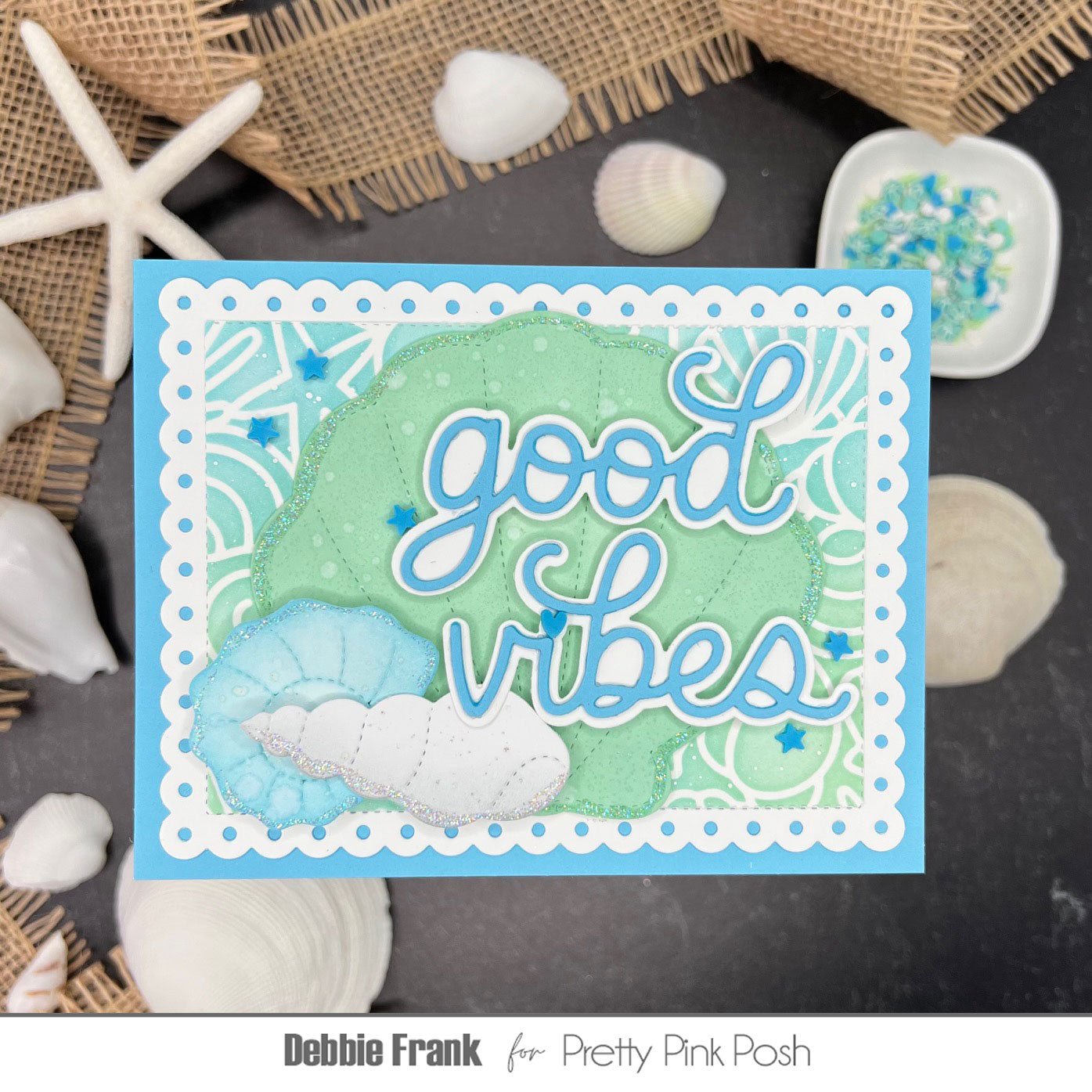 Pretty Pink Posh Good Vibes Shadow Dies shells
