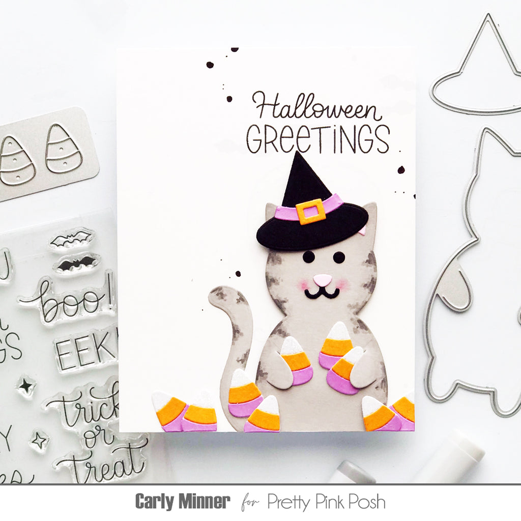 Pretty Pink Posh Halloween Holder Additions Dies greetings