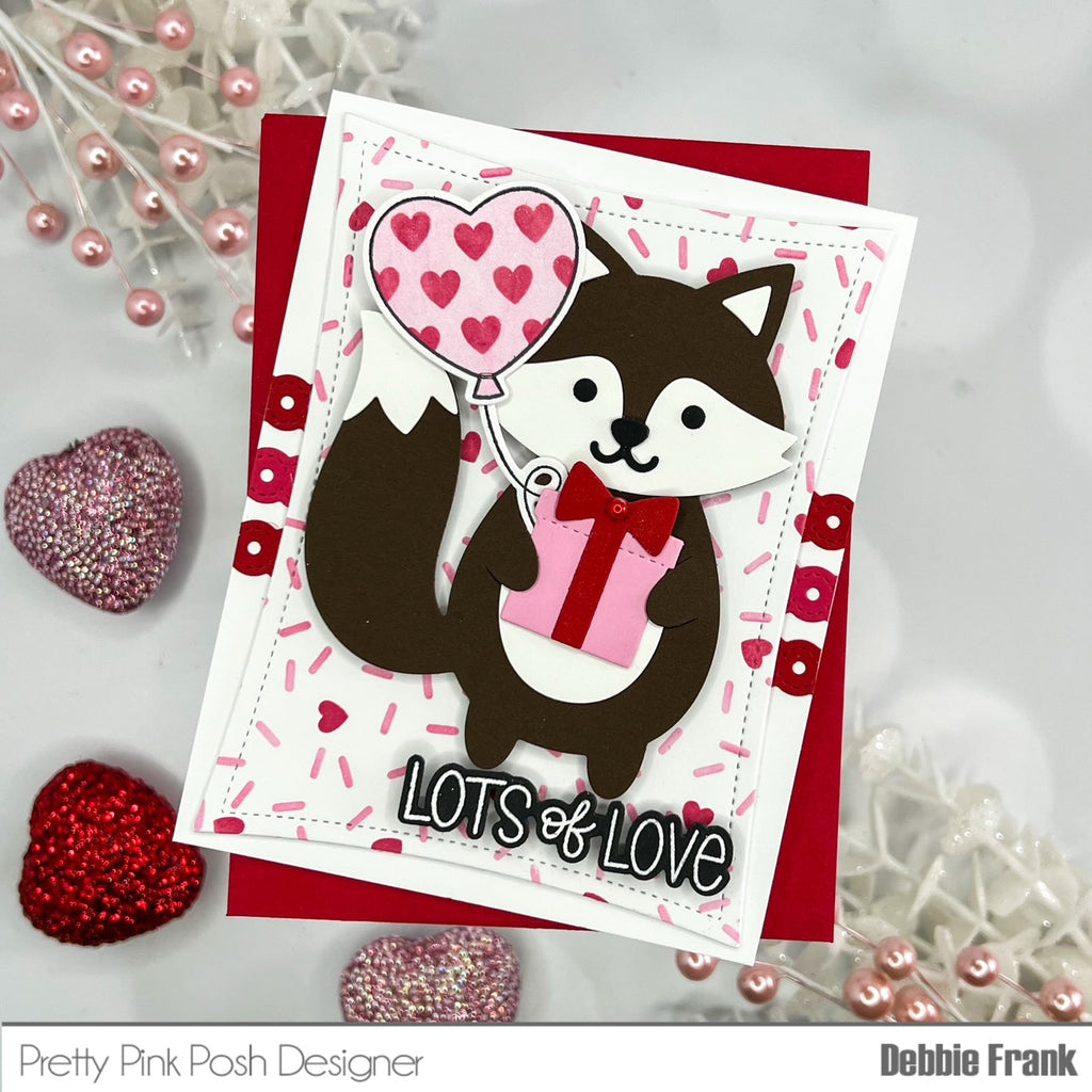 Pretty Pink Posh Heart Balloons Dies love