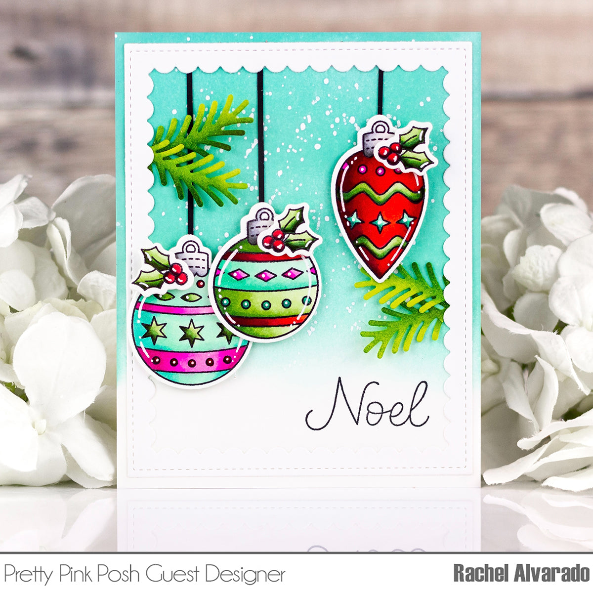 Pretty Pink Posh Holiday Ornaments Dies noel
