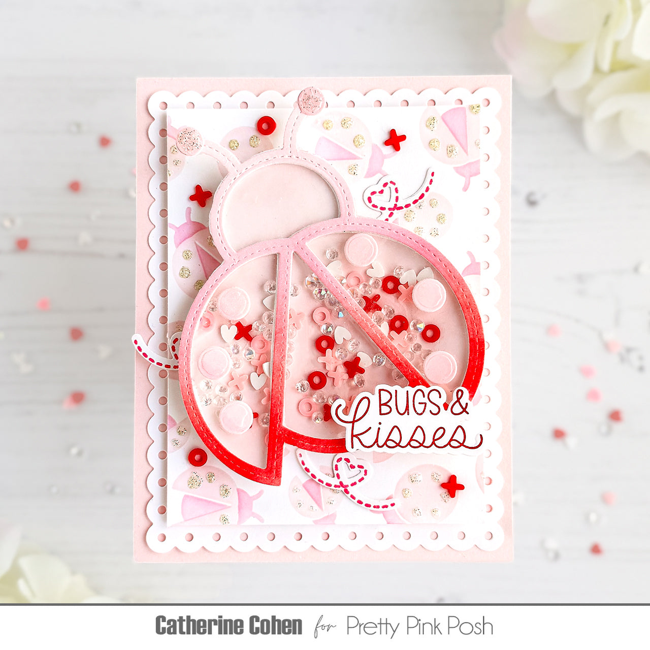 Pretty Pink Posh Ladybug Shaker Dies kisses