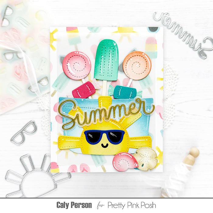 Pretty Pink Posh Large Summer Shadow Dies treat bucket summer fun card | color-code:ALT01