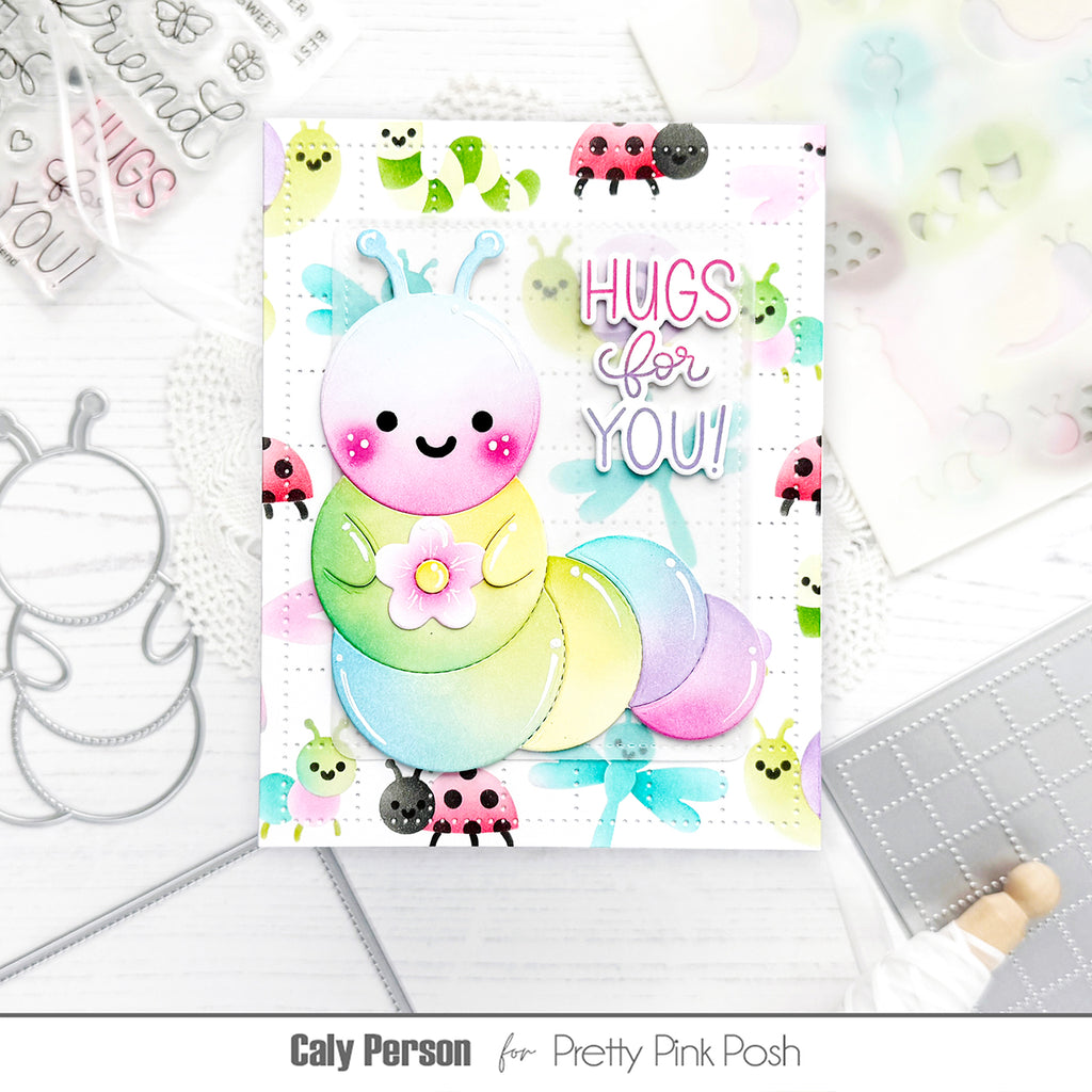 Pretty Pink Posh Layered Bugs Stencils pastels | color-code:ALT01