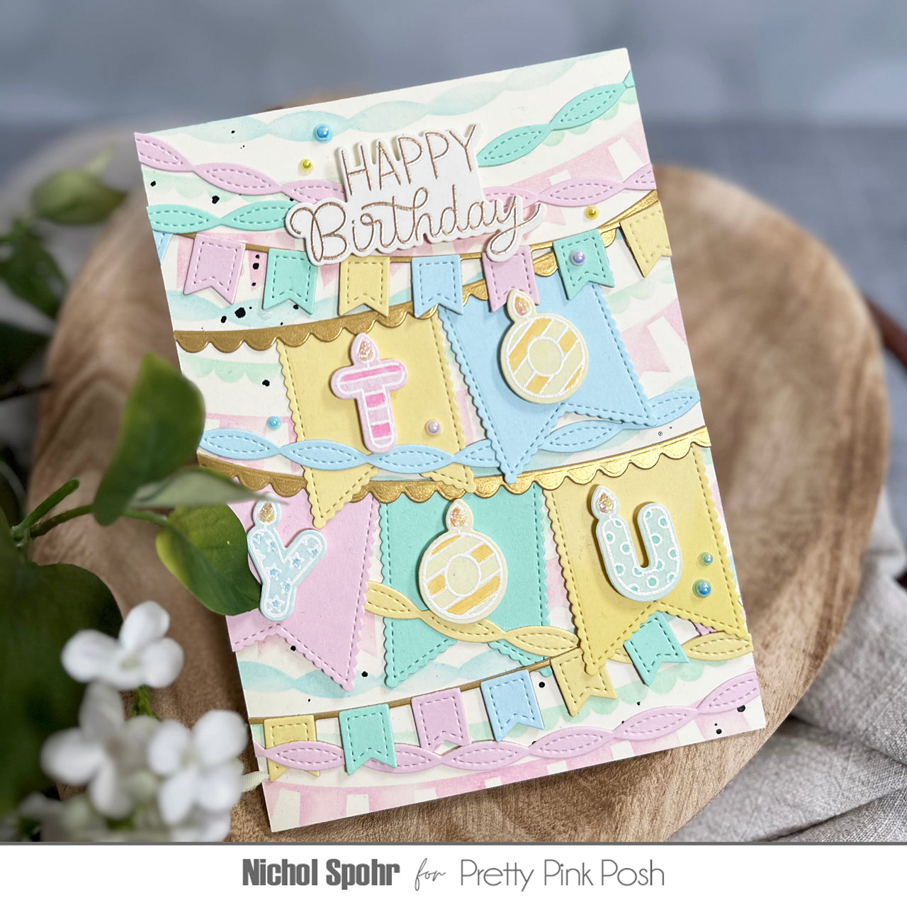 Pretty Pink Posh Layered Garlands Stencils pastels | color-code:ALT02