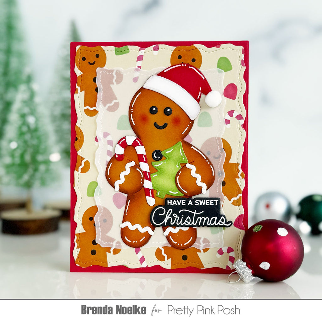 Pretty Pink Posh Layered Gingerbread Stencils christmas