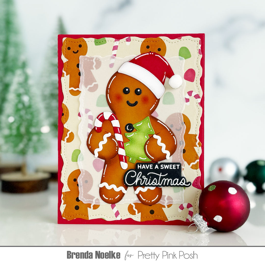 Pretty Pink Posh Layered Gingerbread Stencils christmas