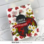 Pretty Pink Posh Layered Ladybugs Stencils greetings | color-code:ALT01