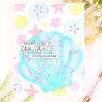 Pretty Pink Posh Layered Seashells Stencils pastel