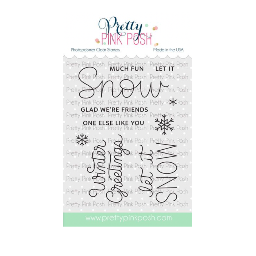 Pretty Pink Posh Let It Snow Clear Stamp and Die Set image 1
