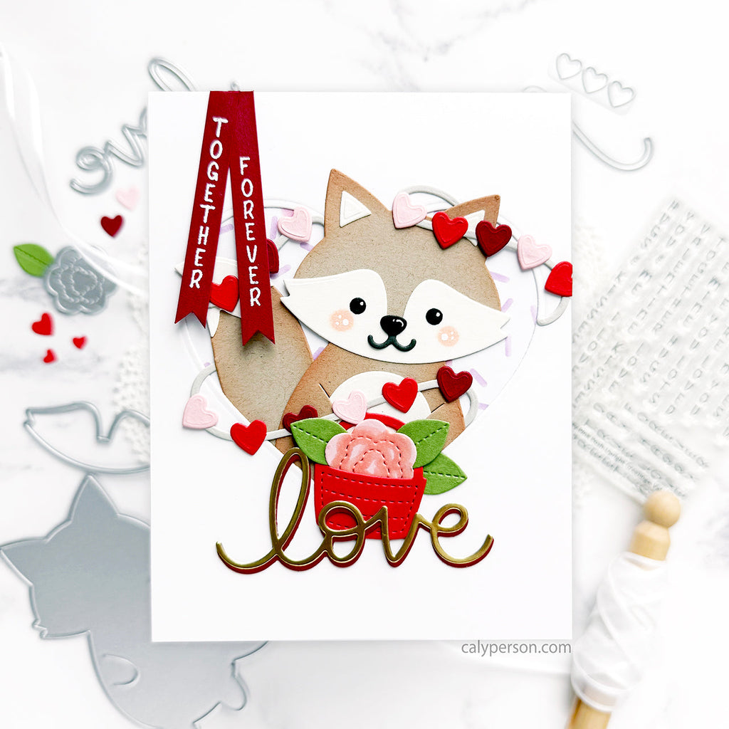 Pretty Pink Posh Love Script Dies fox | color-code:ALT01