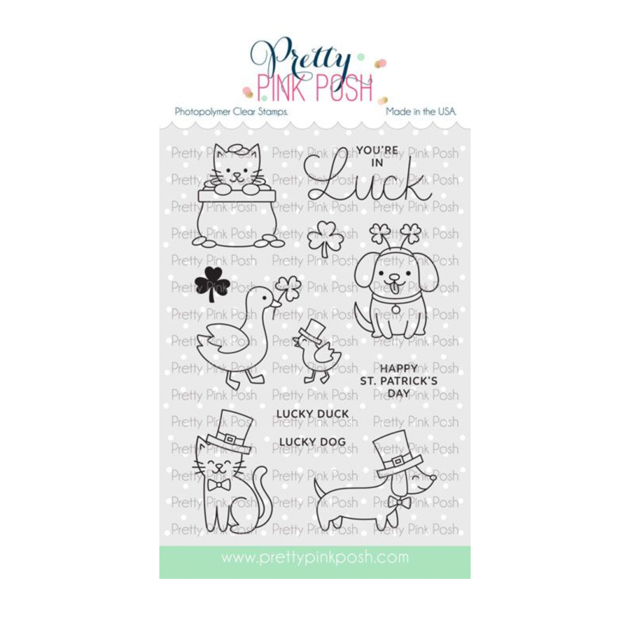 Pretty Pink Posh Lucky Animals Clear Stamps