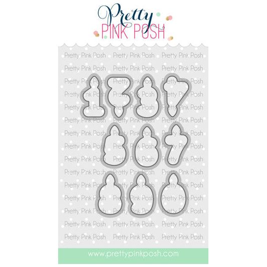 Pretty Pink Posh Number Candles Clear Stamp and Die Set product image 2