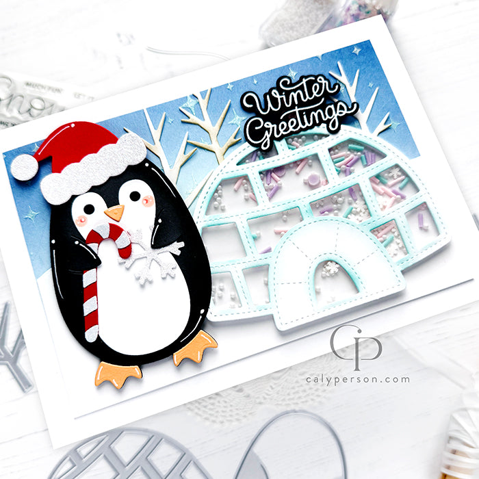 Pretty Pink Posh Penguin Holder Dies candy cane | color-code:ALT01