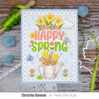 Pretty Pink Posh Raindrops Stencil happy spring