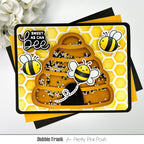 Pretty Pink Posh Rounded Stitched Rectangles Dies bumble bees | color-code:ALT01