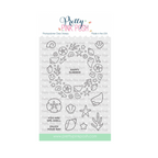 Pretty Pink Posh Seashell Wreath Clear Stamps