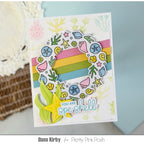 Pretty Pink Posh Seashell Wreath Clear Stamps stripes