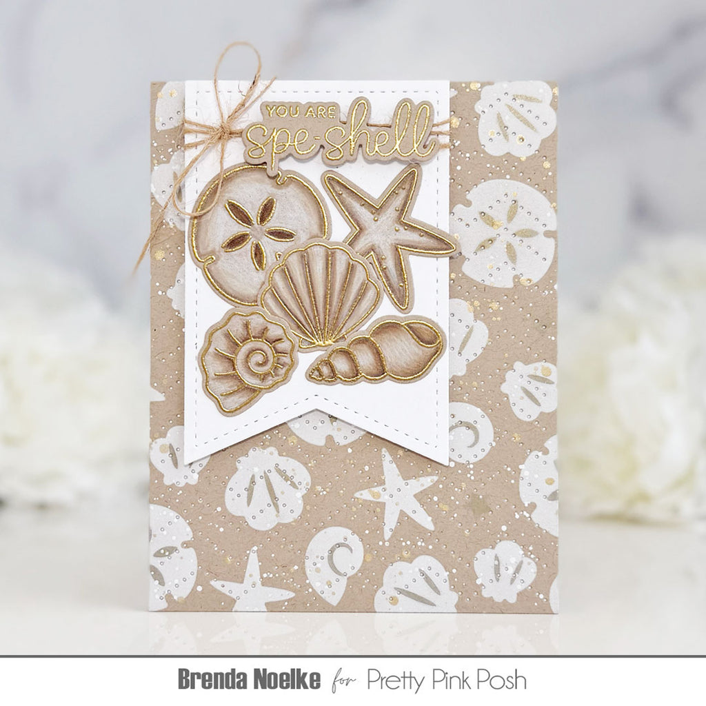 Pretty Pink Posh Seashells Clear Stamps neutral