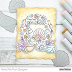 Pretty Pink Posh Seashells Clear Stamps yellow