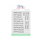 Pretty Pink Posh Summer Banner Greetings Clear Stamps