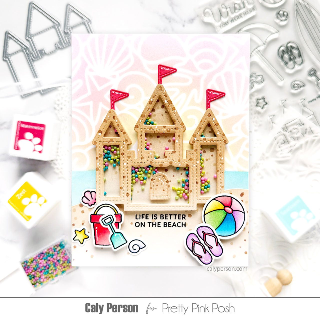 Pretty Pink Posh Summer Icons Dies shaker