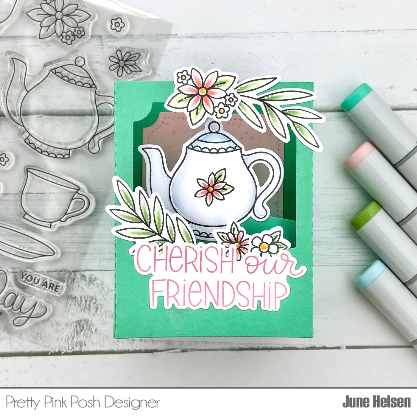 Pretty Pink Posh Tea Time Dies friendship