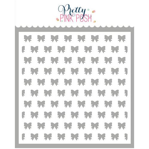 Pretty Pink Posh Tiny Bows Stencil