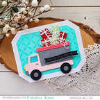 Pretty Pink Posh Trellis Stencil truck