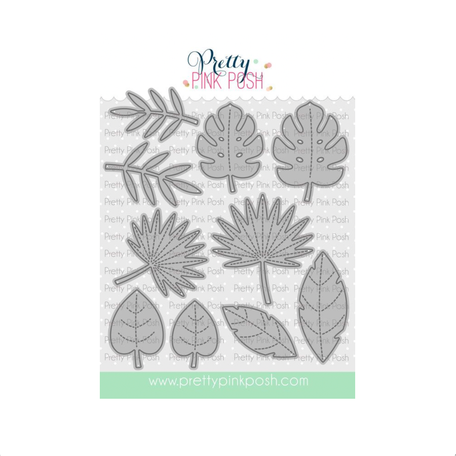 Pretty Pink Posh Tropical Leaves Dies