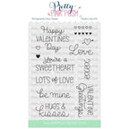 Pretty Pink Posh Valentine Greetings Clear Stamps