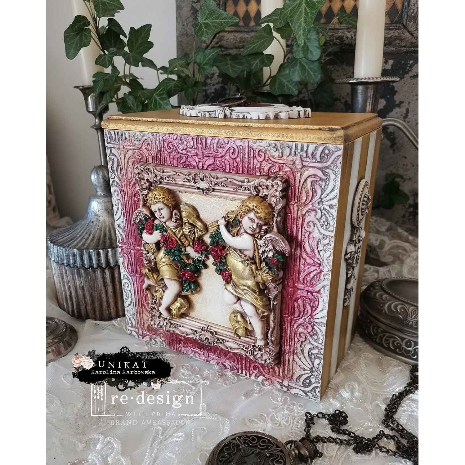 Prima Marketing Angelic Floral Noel ReDesign Decor Mould 677336 Ornate Box