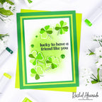 Simon Says Stamp Printmaking Clovers Wafer Dies 1572mdc Beautiful Moments St. Patrick's Day Card | color-code:ALT04