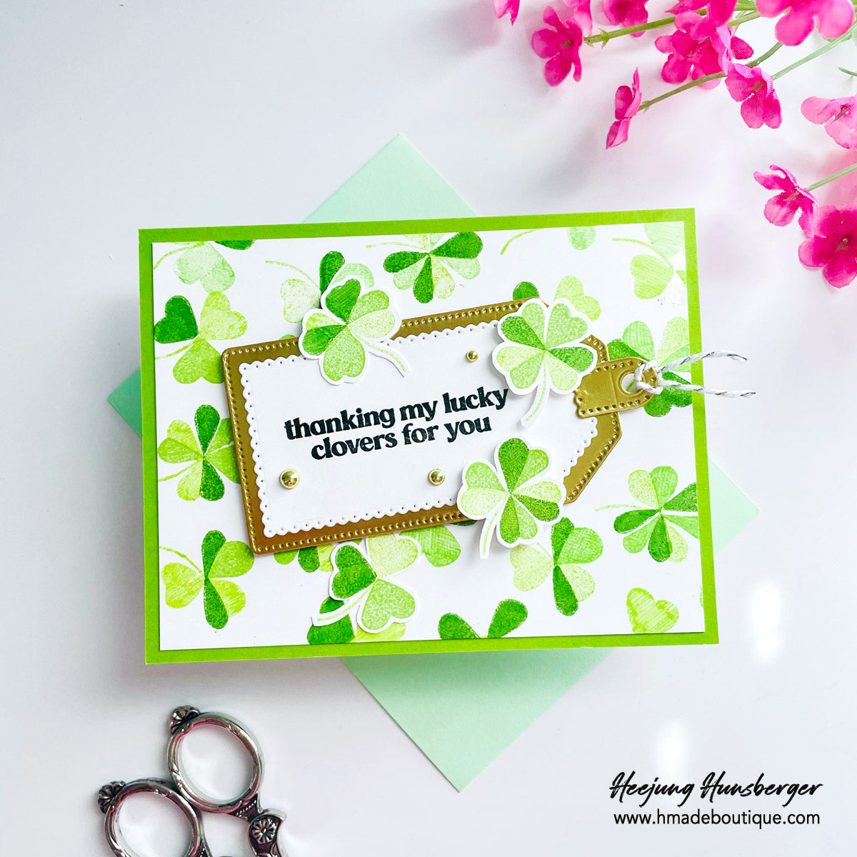 Simon Says Stamps and Dies Printmaking Clovers set1173pc Beautiful Moments St. Patrick's Day Card | color-code:ALT09