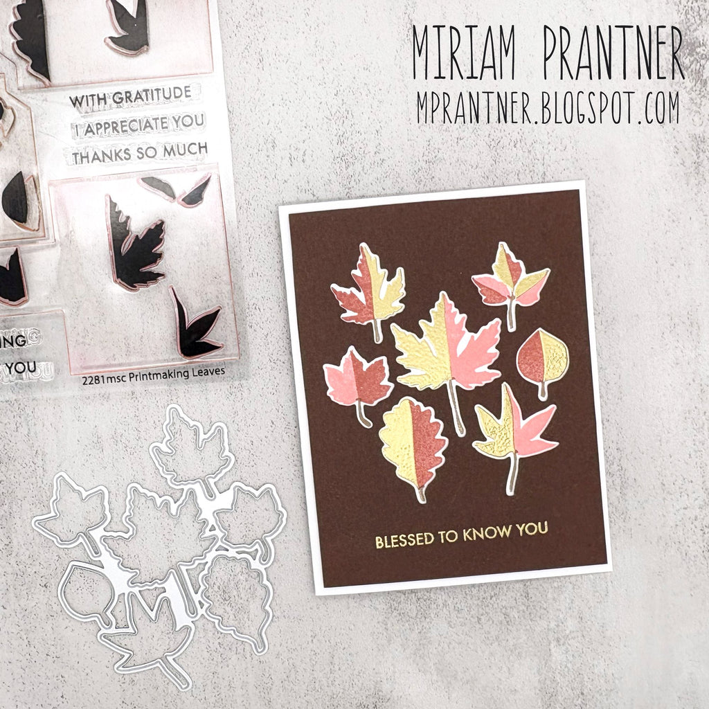 Simon Says Stamps and Dies Printmaking Leaves set1082pl Sugar and Spice Friend Card | color-code:ALT05