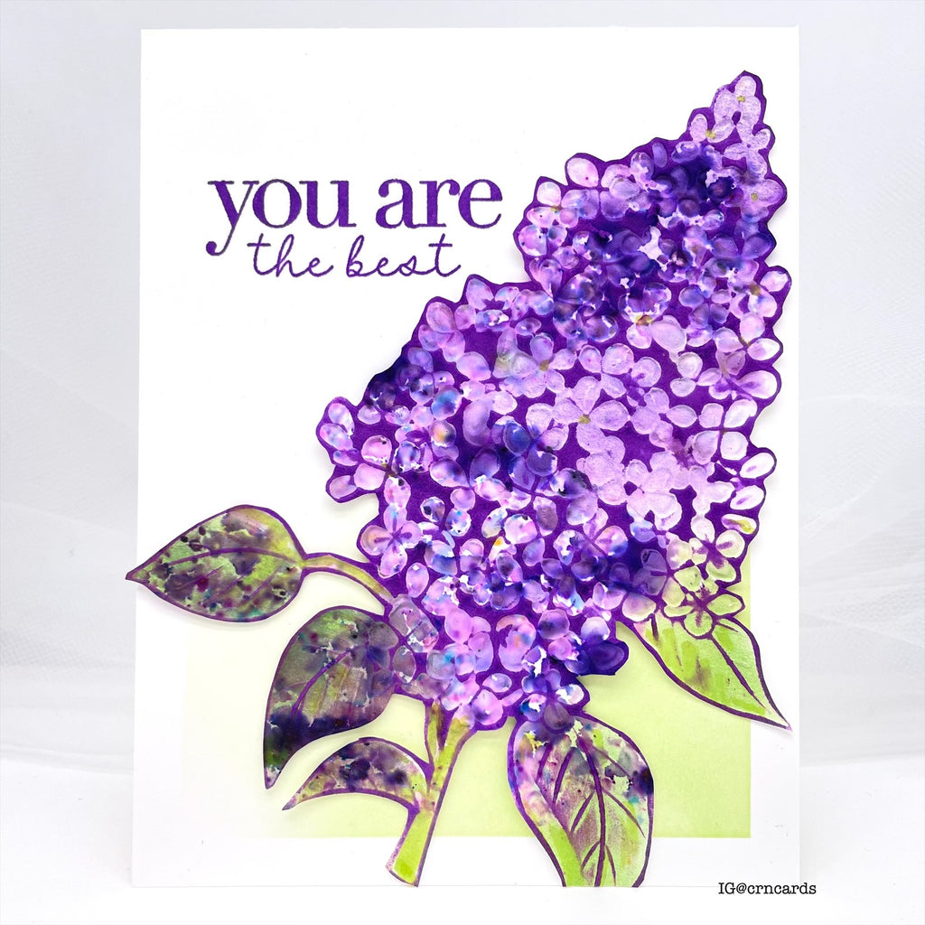 Simon Says Stamp Embossing Folder and Cutting Die Pristine Lilac sfd474 You Are My Favorite You are the Best Card