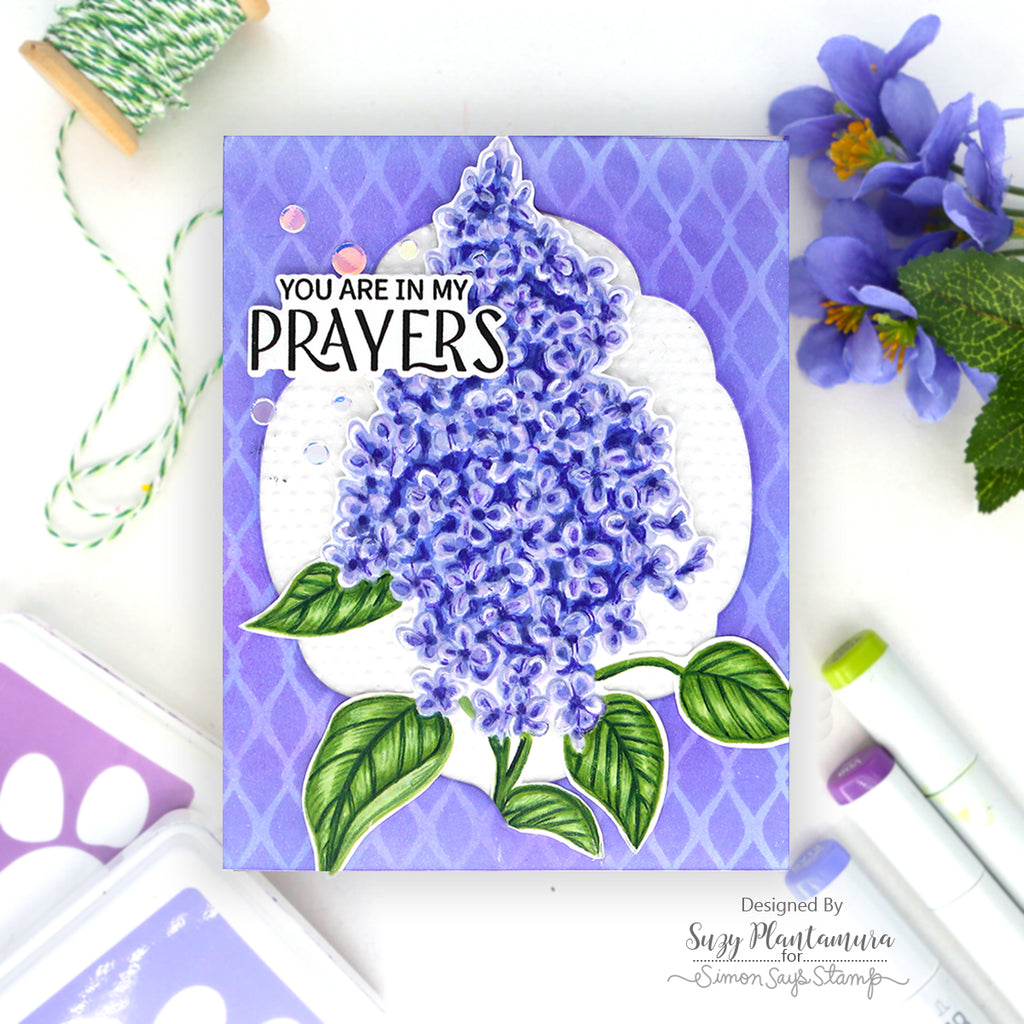 Simon Says Stamp Embossing Folder and Cutting Die Pristine Lilac sfd474 You Are My Favorite Prayers Card | color-code:ALT0
2